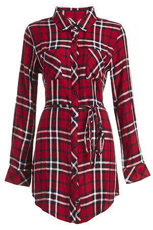 Rails Nadine Button Down Plaid Tunic