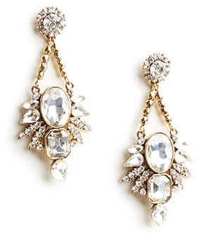 DAILYLOOK Zellweger Crystal Chandelier Earrings