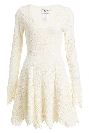 Nightcap Spanish Lace Deep V Fit & Flare Dress