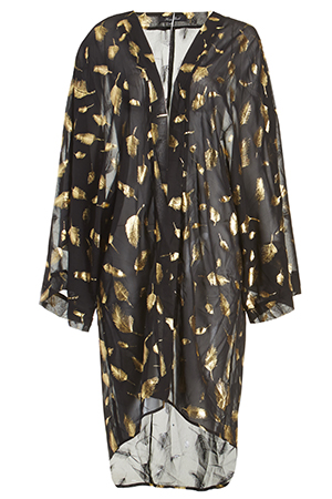 The Goddess Sheer Metallic Kimono
