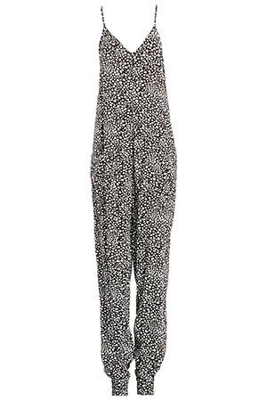 Somedays Lovin Prana Print Cami Jumpsuit in Black/White | DAILYLOOK