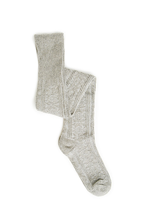Knit Knee High Socks in Gray | DAILYLOOK