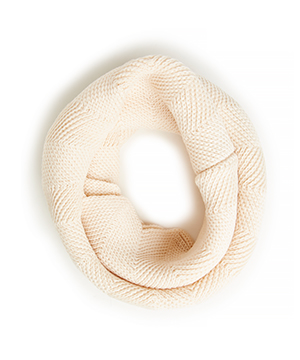 Full Knit Scalloped Infinity Scarf