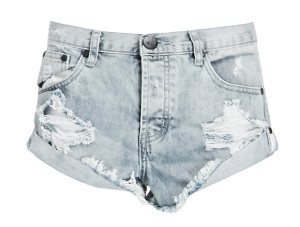 One Teaspoon Happy Bandits Denim Shorts