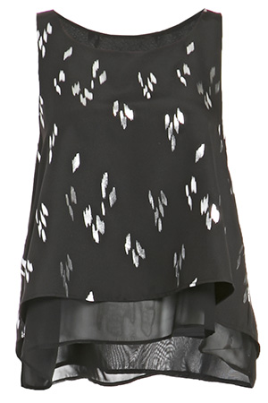 CAPULET Cropped Sleeveless Metallic Tank