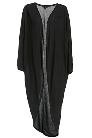 Classic Long Knit Cardigan in Black | DAILYLOOK