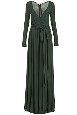 Vivian Jersey Knit Wrap Maxi Dress