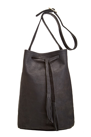 Jesslyn Blake Leather Bucket Bag