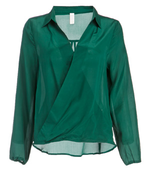 Line & Dot Moore Criss-Cross Silk Blouse