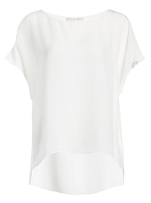 Lavender Brown Silk Boxy Top