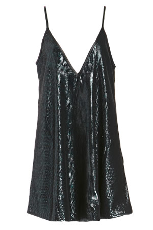 NBD Sequin Champagne Babydoll Dress