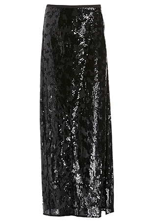 Line & Dot Linda Sequin Slit Skirt