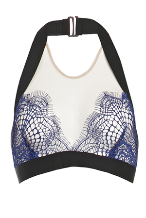 For Love & Lemons Skivvies Bat Your Lashes Halter Bra