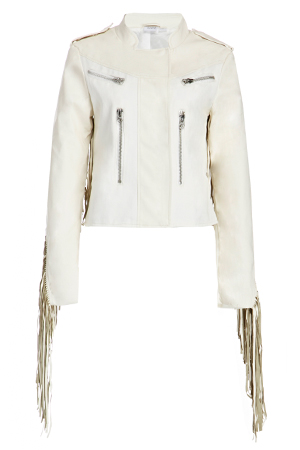 Somedays Lovin Dex Vegan Leather Jacket in Ivory | DAILYLOOK