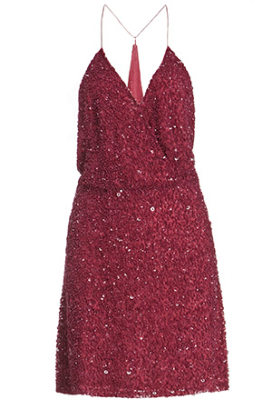 MLV Mira Sequin Dress in Raspberry | DAILYLOOK