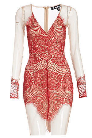 For Love & Lemons Lace Antigua Mini Dress