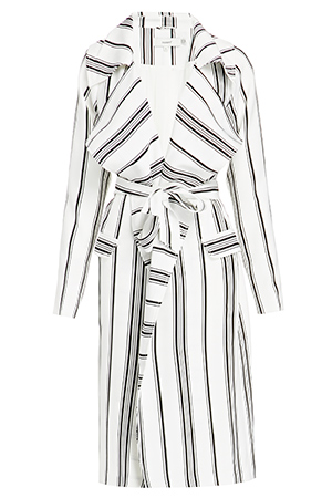 Cameo Real Talk Stripe Trench Coat