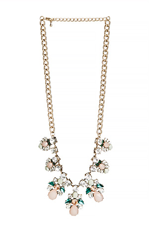 J.O.A Multi Gem Statement Necklace