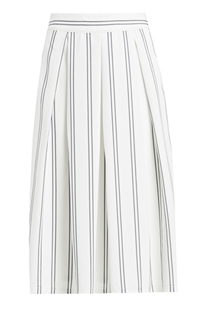 J.O.A Striped Pleated Skirt