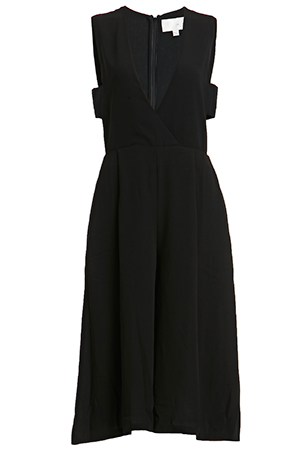 J.O.A V-Neck Wide Leg Jumpsuit