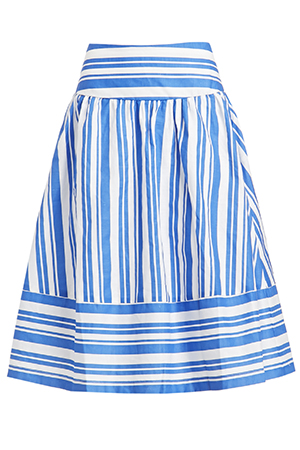 J.O.A Striped Full Skirt