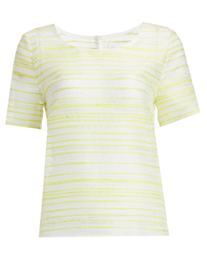 J.O.A Striped Jacquard Top