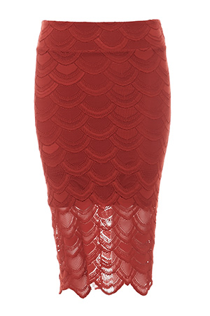 Nightcap Victorian Lace Pencil Skirt