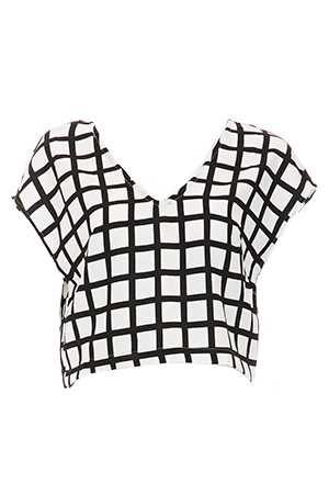 Arquette Gridline Crop Top