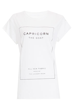 The Laundry Room Capricorn Label Rolling Tee