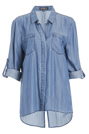 Velvet Heart Lorena Rolled Tab Sleeve Shirt