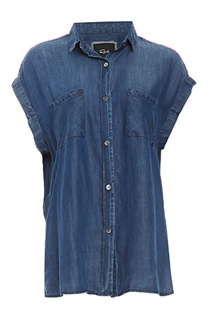 Rails Britt Denim Short Sleeve Button Down Shirt