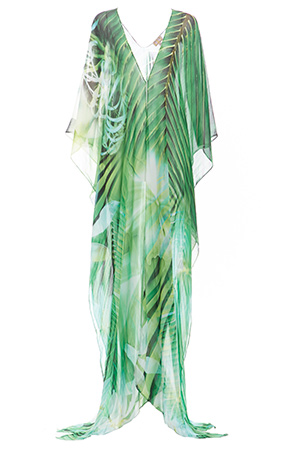 Lotta Stensson Palm Side Drape Maxi Kaftan