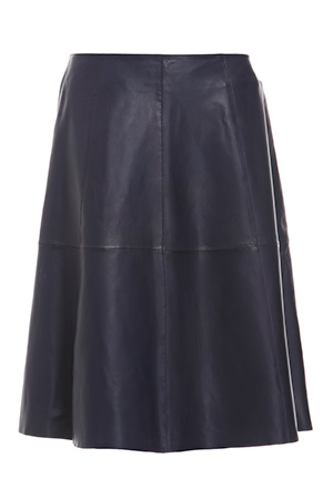 MUUBAA Limited Falda Flared Leather Skirt