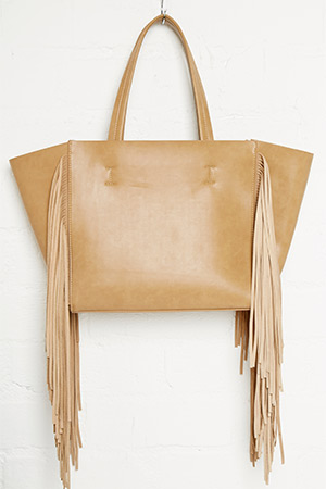 Remi & Reid Leather Side Fringe Bag
