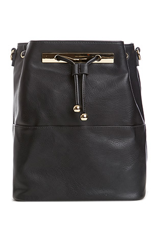 Gaffigan Vegan Leather Convertible Bucket Bag
