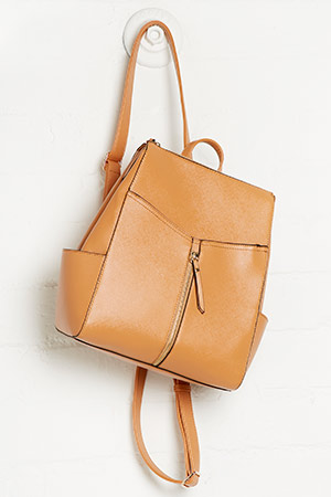 Julie Brown Vegan Leather Zip Backpack