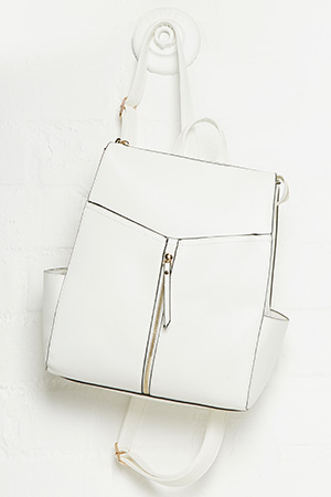 Julie Brown Vegan Leather Zip Backpack