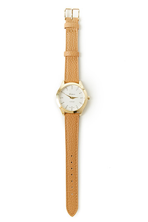 Brownstein Textured Faux Leather Watch