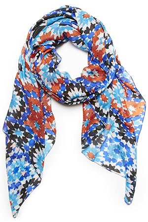 Vismaya Silk Abstract Print Scarf