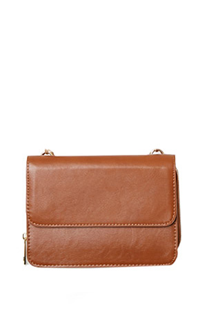 Vegan Leather Structured Crossbody Purse