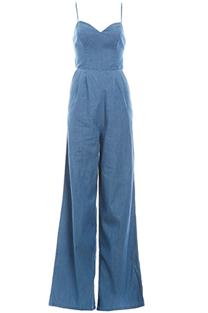 Lovers + Friends Denim Gardenia Jumpsuit