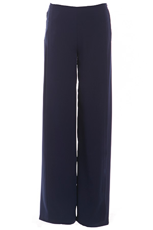 Six Crisp Days Open Leg Pant Trousers in Navy | DAILYLOOK