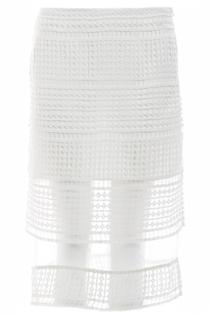 J.O.A. Crochet Laser Cut Skirt