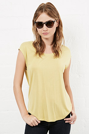 Keane Cap Sleeve Open Back Modal Blend Tee