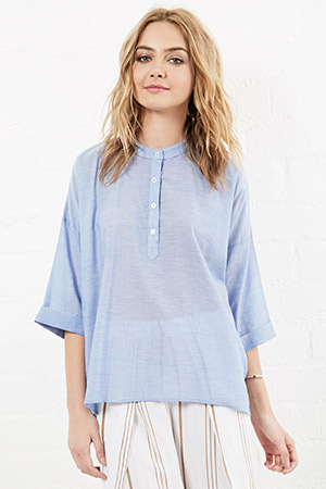 Local Natives Chambray Cotton Top