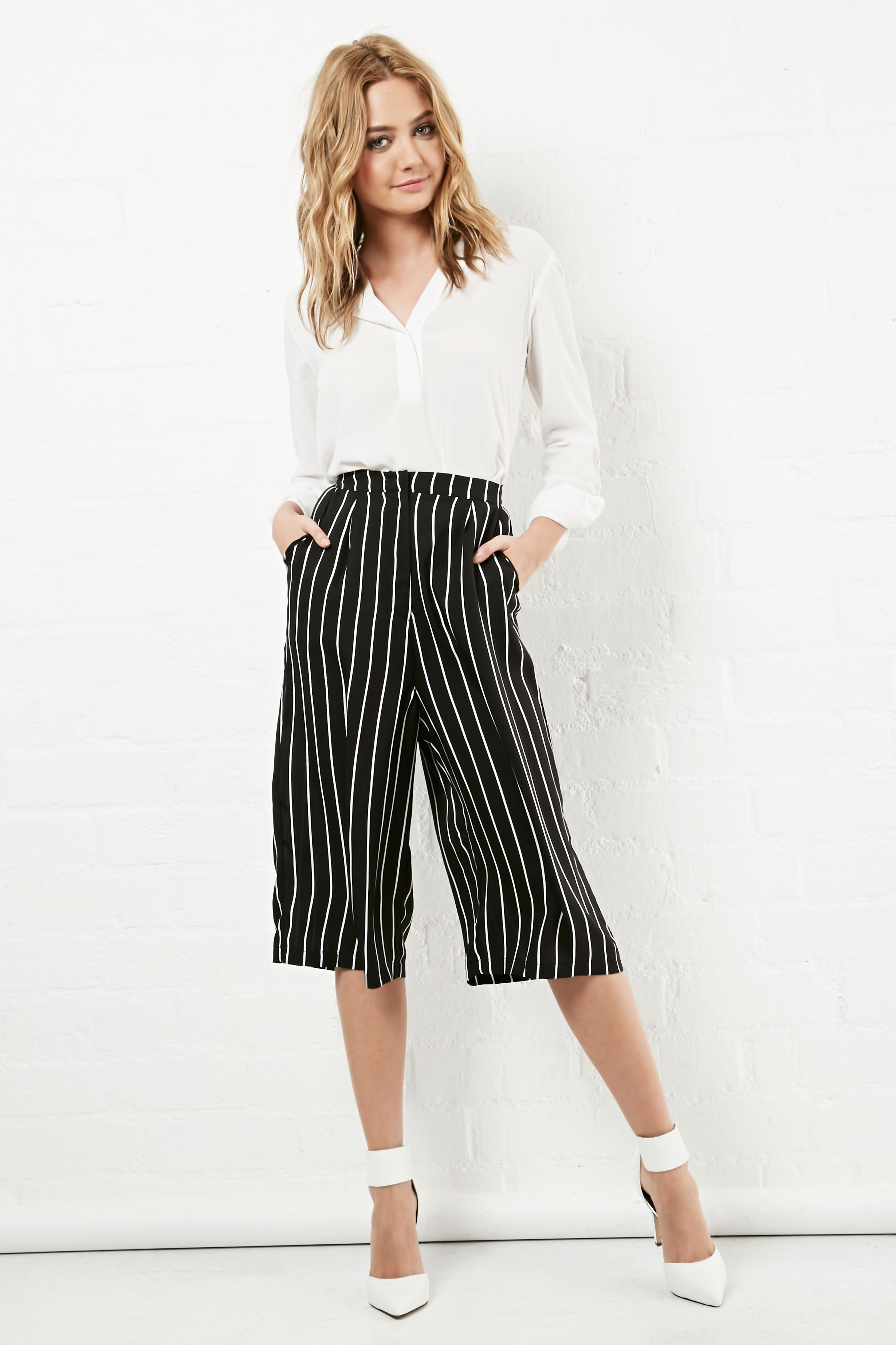 Glamorous Striped Culottes