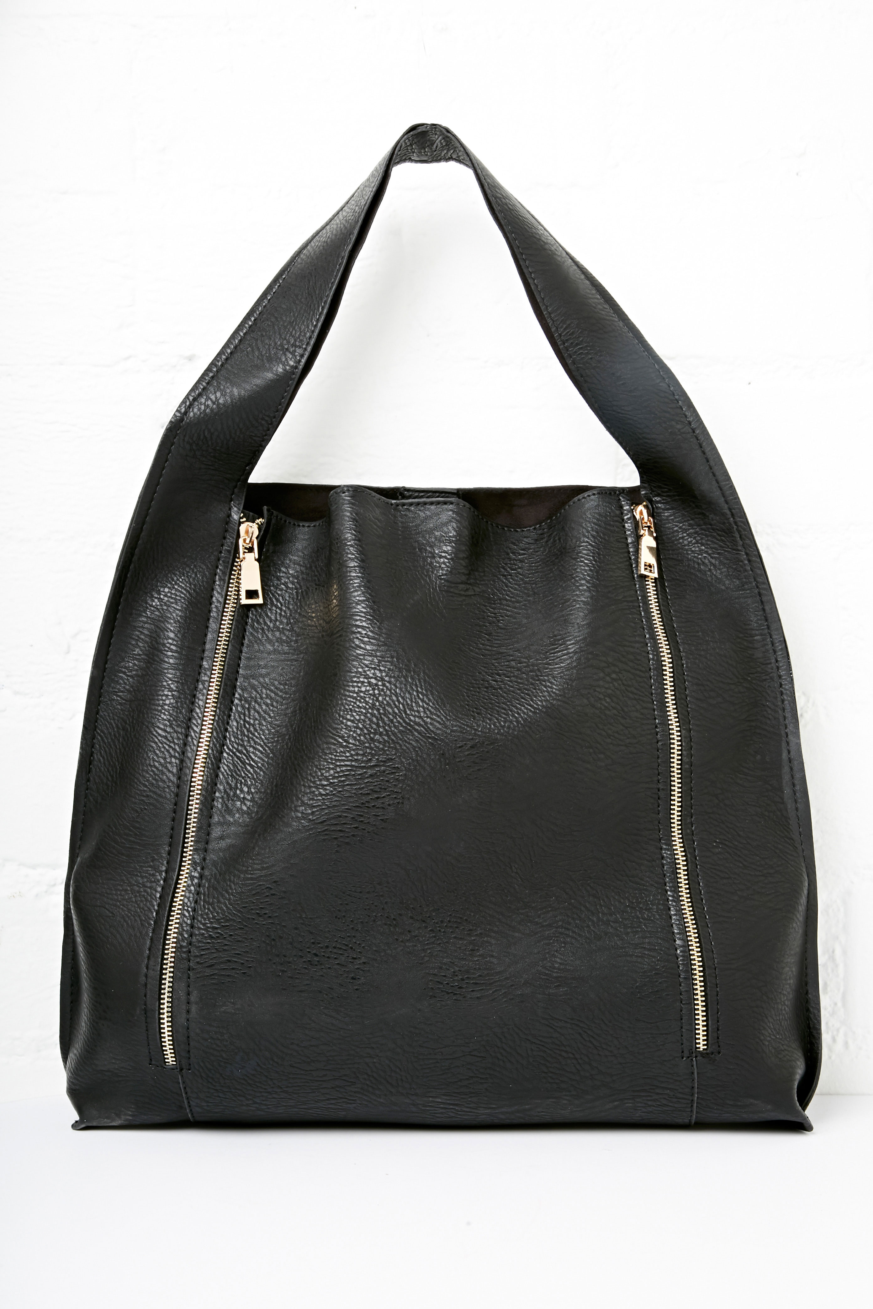 Rita Vegan Leather Zipper Front Shoulder Bag