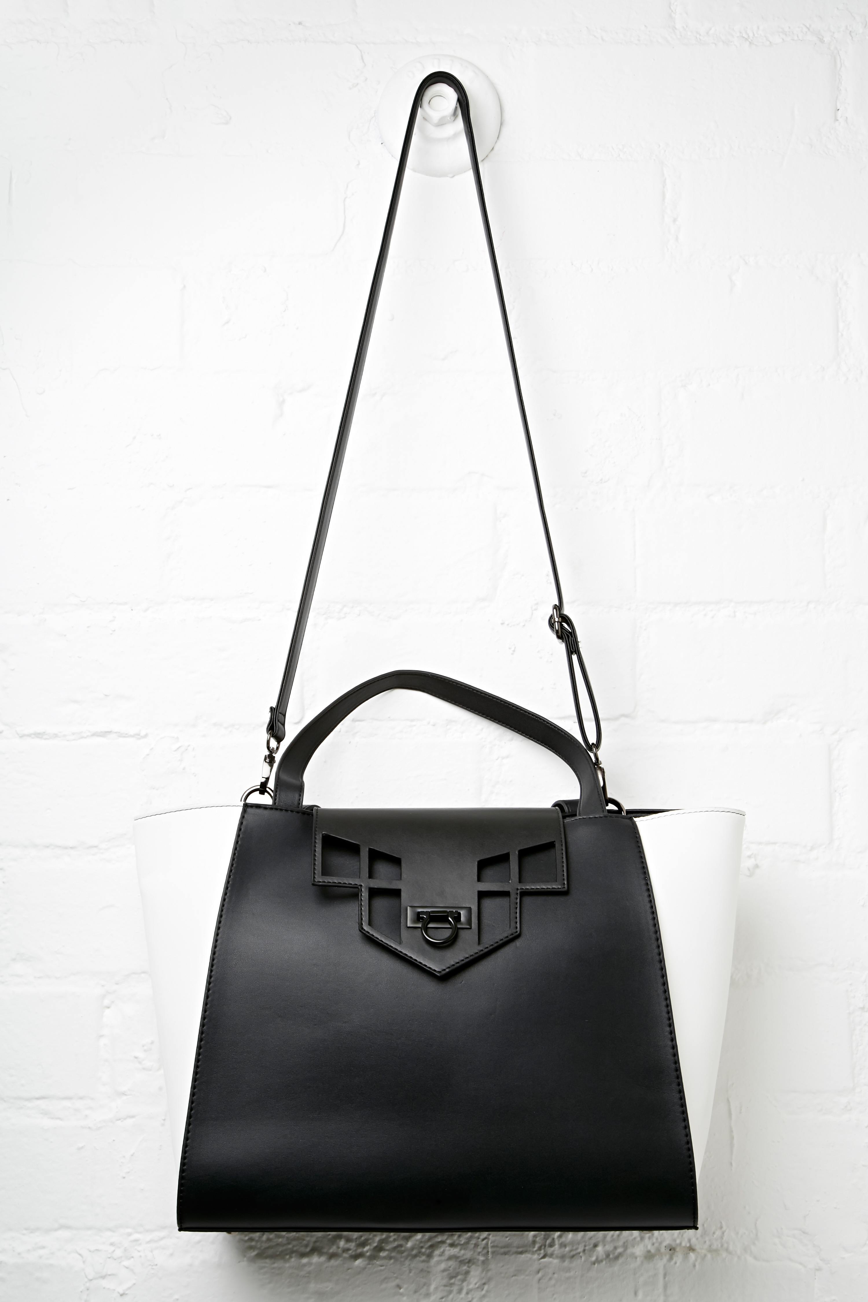 Valerie Vegan Leather Colorblock Winged Tote