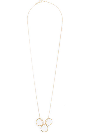 Dogeared 14k Triple Karma Ring Necklace