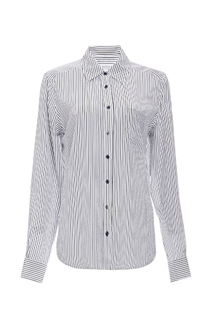 EQUIPMENT Brett Pinstripe Silk Shirt